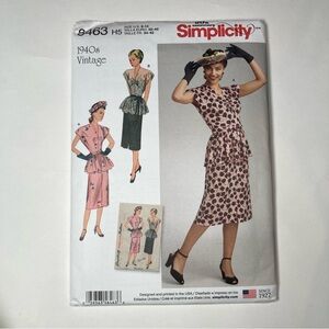 Simplicity Vintage 1940s Leopard Print Skirt Model: 8463 vintage style